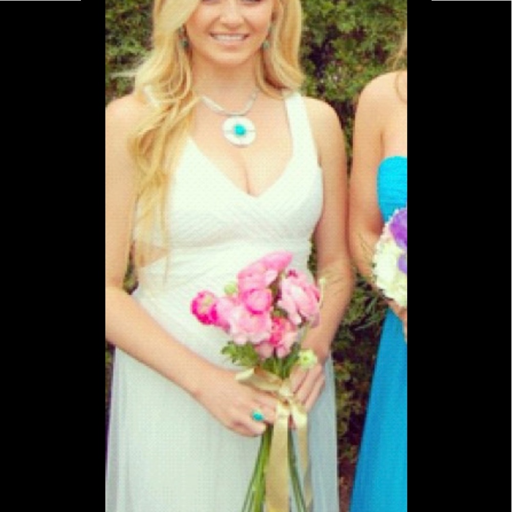 SOLD BCBG white maxi dress/ prom dress